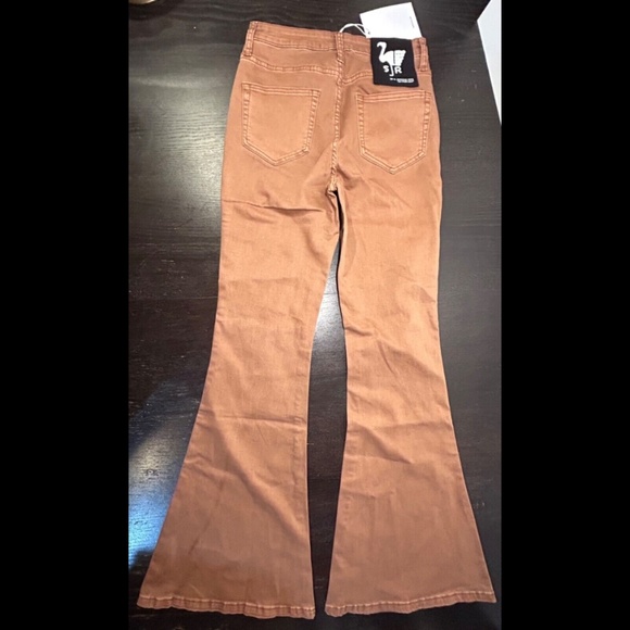 Sandrine Rose x Free People Super Flare Denim Jeans Burnt Size 28 - NWT - Picture 8 of 16